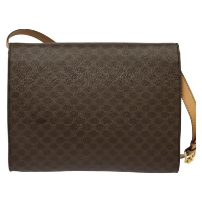 Pre-owned Celine Céline Macadam Brown Canvas Shoulder Bag ()
