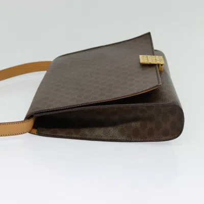 Pre-owned Celine Céline Macadam Brown Canvas Shoulder Bag ()