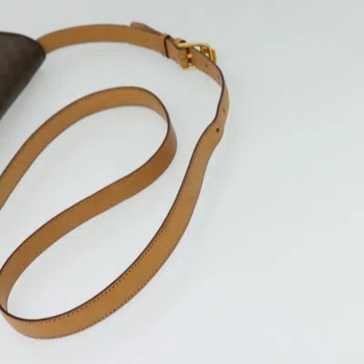 Pre-owned Celine Céline Macadam Brown Canvas Shoulder Bag ()