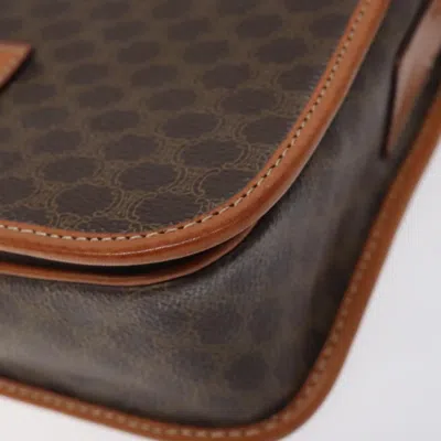 Pre-owned Celine Céline Macadam Brown Canvas Shoulder Bag ()