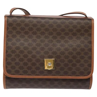 Pre-owned Celine Céline Macadam Brown Canvas Shoulder Bag ()
