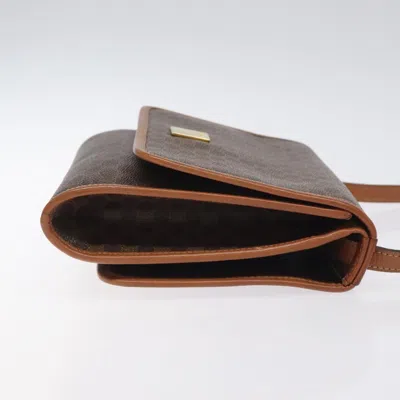 Pre-owned Celine Céline Macadam Brown Canvas Shoulder Bag ()