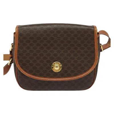 Pre-owned Celine Céline Macadam Brown Canvas Shoulder Bag ()