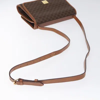 Pre-owned Celine Céline Macadam Brown Canvas Shoulder Bag ()