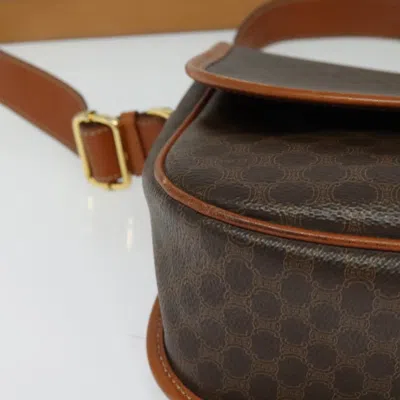 Pre-owned Celine Céline Macadam Brown Canvas Shoulder Bag ()