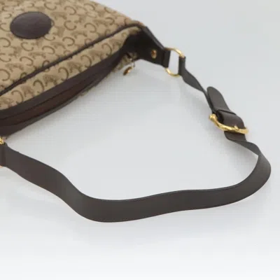 Pre-owned Celine Céline Macadam Brown Canvas Shoulder Bag ()