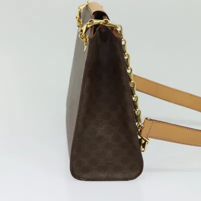 Pre-owned Celine Céline Macadam Brown Canvas Shoulder Bag ()