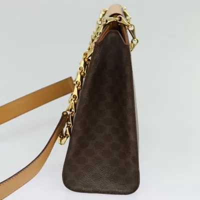 Pre-owned Celine Céline Macadam Brown Canvas Shoulder Bag ()