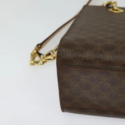 Pre-owned Celine Céline Macadam Brown Canvas Shoulder Bag ()
