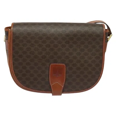 Pre-owned Celine Céline Macadam Brown Canvas Shoulder Bag ()