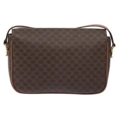 Pre-owned Celine Céline Macadam Brown Canvas Shoulder Bag ()