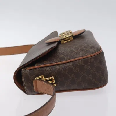 Pre-owned Celine Céline Macadam Brown Canvas Shoulder Bag ()