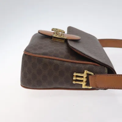 Pre-owned Celine Céline Macadam Brown Canvas Shoulder Bag ()