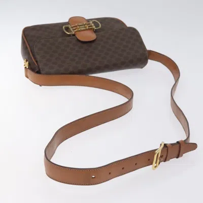 Pre-owned Celine Céline Macadam Brown Canvas Shoulder Bag ()