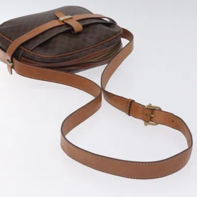 Pre-owned Celine Céline Macadam Brown Canvas Shoulder Bag ()