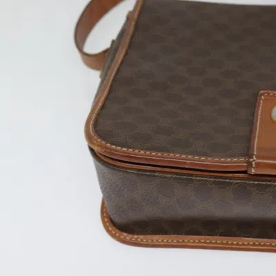 Pre-owned Celine Céline Macadam Brown Canvas Shoulder Bag ()