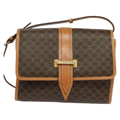Pre-owned Celine Céline Macadam Brown Canvas Shoulder Bag ()