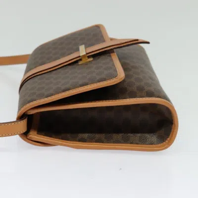Pre-owned Celine Céline Macadam Brown Canvas Shoulder Bag ()