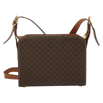Pre-owned Celine Céline Macadam Brown Canvas Shoulder Bag ()
