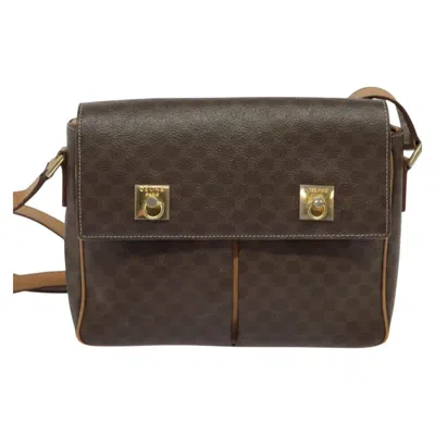 Pre-owned Celine Céline Macadam Brown Canvas Shoulder Bag ()