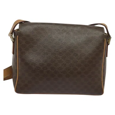 Pre-owned Celine Céline Macadam Brown Canvas Shoulder Bag ()