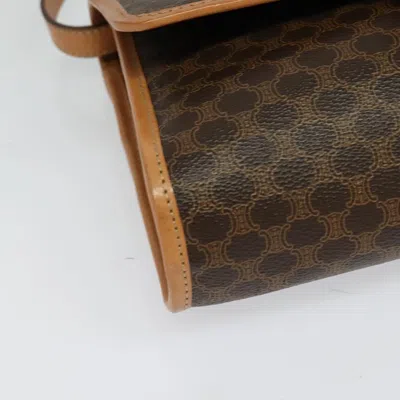 Pre-owned Celine Céline Macadam Brown Canvas Shoulder Bag ()