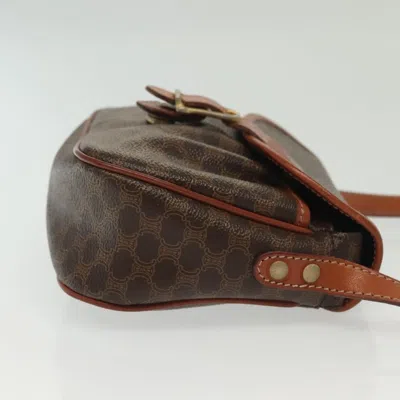 Pre-owned Celine Céline Macadam Brown Canvas Shoulder Bag ()