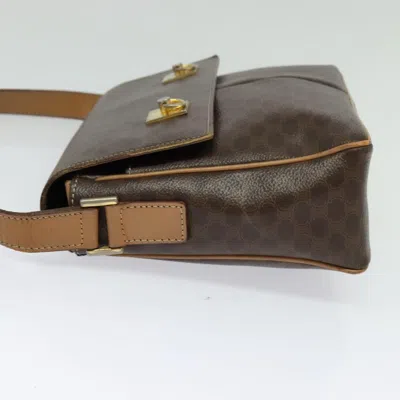 Pre-owned Celine Céline Macadam Brown Canvas Shoulder Bag ()