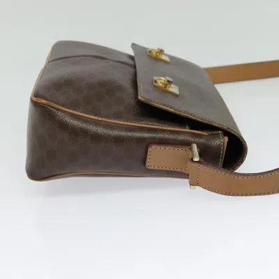 Pre-owned Celine Céline Macadam Brown Canvas Shoulder Bag ()