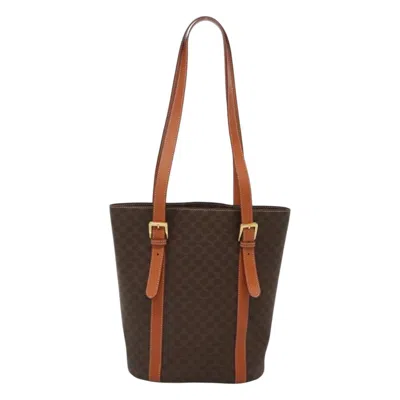 Pre-owned Celine Céline Macadam Brown Canvas Tote Bag ()