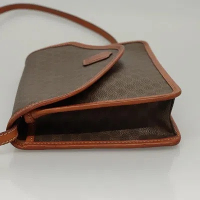 Pre-owned Celine Céline Macadam Clutch Bag Brown Canvas Shoulder Bag ()