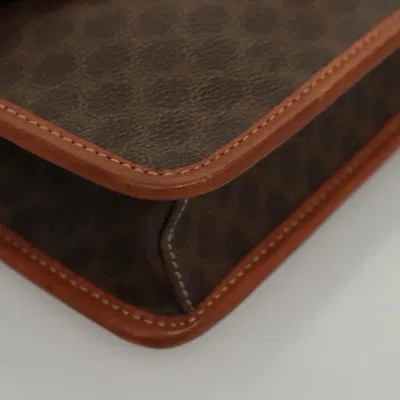 Pre-owned Celine Céline Macadam Clutch Bag Brown Canvas Shoulder Bag ()