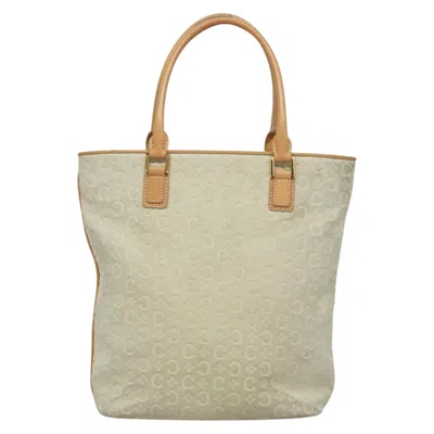 Pre-owned Celine Céline Macadam White Suede Tote Bag ()