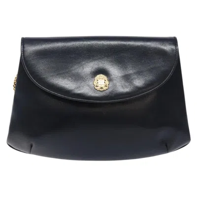 Pre-owned Celine Céline Navy Leather Shoulder Bag () In Blue