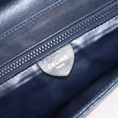 Pre-owned Celine Céline Navy Leather Shoulder Bag () In Blue