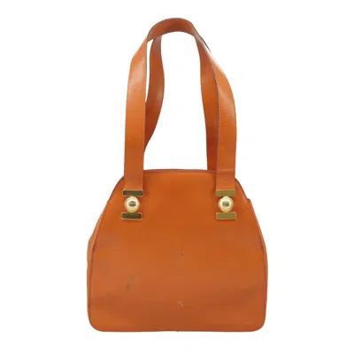 Pre-owned Celine Céline Orange Leather Shoulder Bag ()