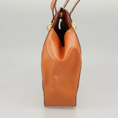 Pre-owned Celine Céline Orange Leather Shoulder Bag ()