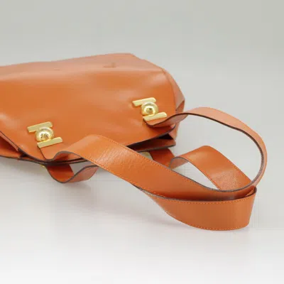Pre-owned Celine Céline Orange Leather Shoulder Bag ()