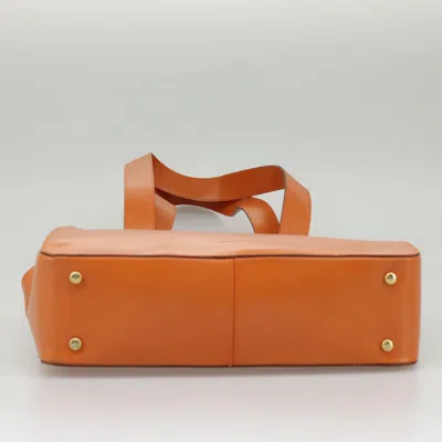 Pre-owned Celine Céline Orange Leather Shoulder Bag ()