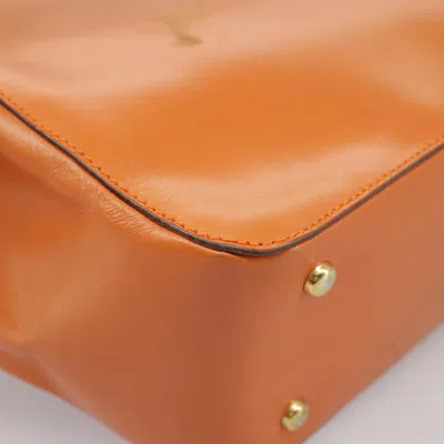 Pre-owned Celine Céline Orange Leather Shoulder Bag ()