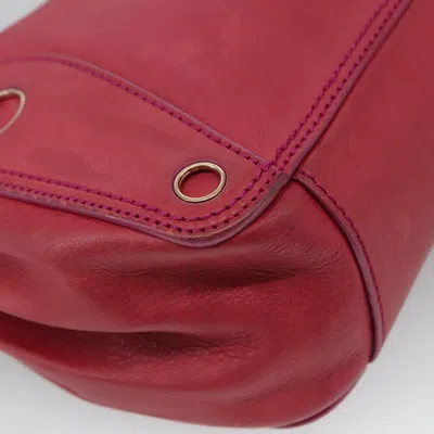 Pre-owned Celine Céline Red Leather Shoulder Bag ()