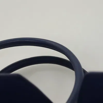 Pre-owned Celine Céline Tie Navy Leather Handbag () In Blue