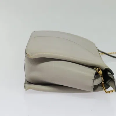 Pre-owned Celine Céline Tri-fold Gray Leather Shoulder Bag ()