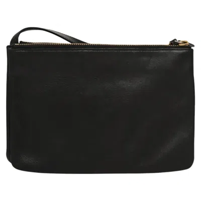 Pre-owned Celine Céline Trio Black Leather Shoulder Bag ()
