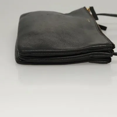 Pre-owned Celine Céline Trio Black Leather Shoulder Bag ()