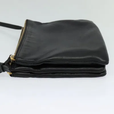 Pre-owned Celine Céline Trio Black Leather Shoulder Bag ()
