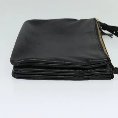 Pre-owned Celine Céline Trio Black Leather Shoulder Bag ()