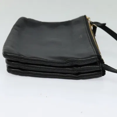 Pre-owned Celine Céline Trio Black Leather Shoulder Bag ()