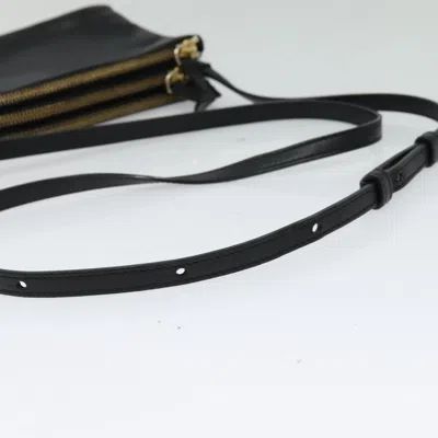 Pre-owned Celine Céline Trio Black Leather Shoulder Bag ()