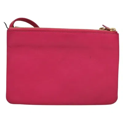 Pre-owned Celine Céline Trio Pink Leather Shoulder Bag ()